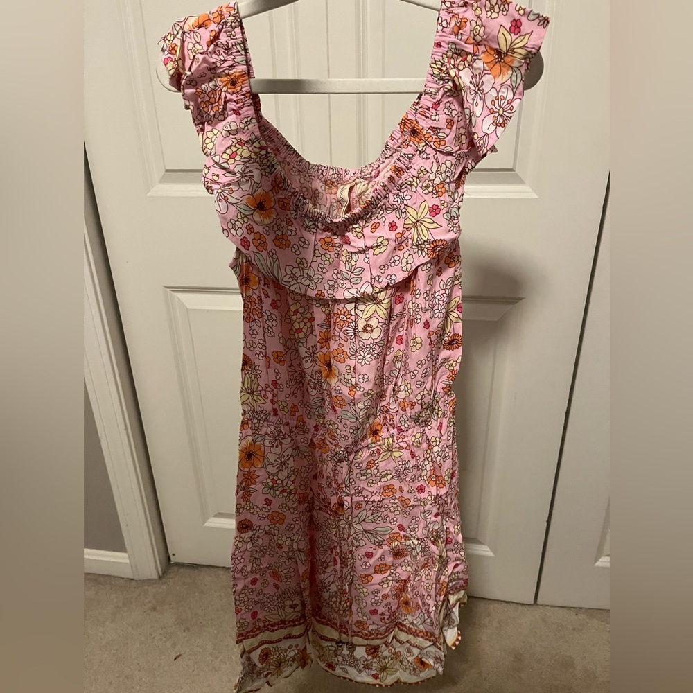 LOFT Pink Floral Dress